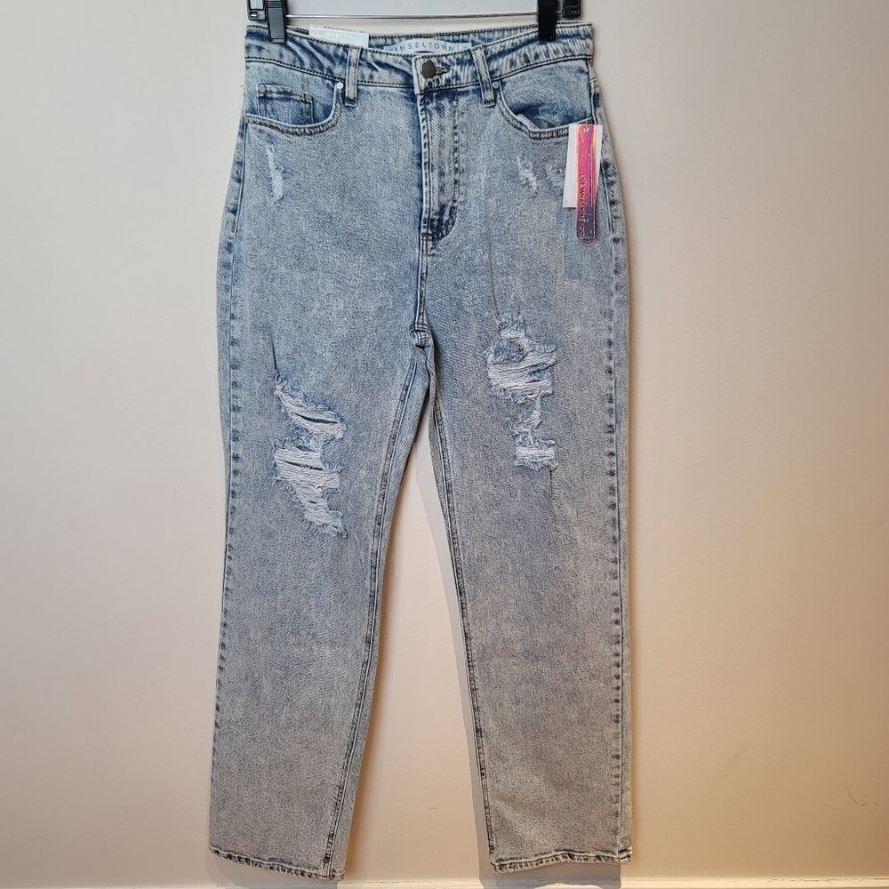 High Rise Baggy Straight Jeans Size 28 NWT
